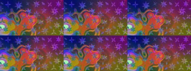 Klasik çiçek desenli. Paketleme, tekstil, duvar kâğıdı için çiçek eskizi. Yumuşak fayans. Raster 'ın taze dokusu. Yumuşak pamuk tasarımı.