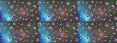 Çiçekli, yapraklı, çiçek desenli eskiz. El çizimi. Raster illüstrasyonu.