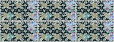 Çiçekli, kusursuz bir arkaplan. Düz Çiçek Elementleri Tasarımı. Çocuk stili. Renkli Bahar Teması Kusursuz Arkaplan.