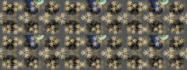 Kar taneleri radyal gri, kahverengi ve nötr renklerde. Renkli arka planda güzel kar taneleri. Raster illüstrasyonu..