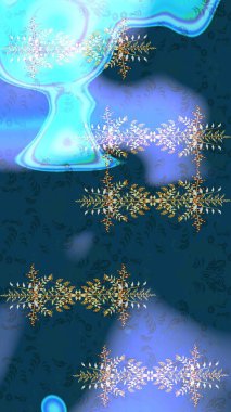 Raster Noel soyut renkli arka plan ve düşen kar tanesi. Noel süslemeleri ve Noel süslemeleri.