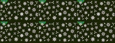 Tekstil veya kitap kapakları, imalat, duvar kağıtları, baskı, hediye paketi ve yapıştırma kitabı için çiçek eskizi geçmişi. Küçük çaplı çiçeklerdeki basit şirin desenler. Raster illüstrasyonu.