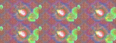 Patlayan çiçekler soyut olarak yerleştirilmiş. Raster deseni. Raster illüstrasyonu. Tarafsız, pembe ve bej renklerde bahar çiçekleri..