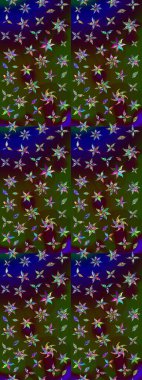 Çiçek izi. Çiçekler suluboya tarzında kahverengi ve yeşil renklerde. Suluboya çizim deseni.