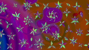 Eskiz arkaplan modeli. Raster - stok. Vadinin çiçekleri mor ve kahverengi renklerde. Suluboya, elle çizilmiş.