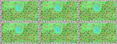 Kusursuz. Şirin kelebek yeşili ve nötr raster deseni. Giysi tasarımı için dekor.