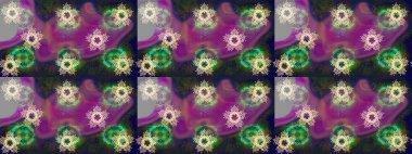 Çiçekli bahar çiçekleri. Moda baskıları için zarif bir şablon. Küçük renkli çiçekler. Küçük çiçekte güzel bir desen. Motley illüstrasyonu. Çizim.