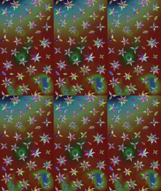 Kabile sanatı boho baskısı, klasik çiçek arkaplanı. Soyut etnik raster çizim kalıbı. Arkaplan dokusu, duvar kağıdı, kahverengi renkli çiçek teması.