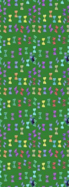 Parlak kelebeklerin eskiz geçmişi. Güzel renkli kelebekler yeşil ve nötr renklerde kaotik bir şekilde uçarlar. Uçan güvelerle çok renkli bir arka plan çiz. Kumaş, kağıt ve ambalaj için uygun. Raster.