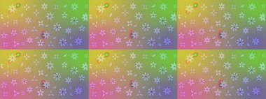 Güzel kumaş deseni. Raster suluboya çiçek deseni, narin çiçekler, nötr ve yeşil çiçekler, tebrik kartı şablonu.