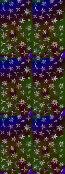 Çiçek izi. Çiçekler suluboya tarzında kahverengi ve yeşil renklerde. Suluboya çizim deseni.