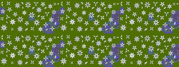 Çiçekli el çizimi çizimi deseni. Modern gelişim yeşil ve nötr raster arka plan duvar kâğıdı resimleme klasik çizgili iz sürme desenli çiçekler, çiçekli süsler.