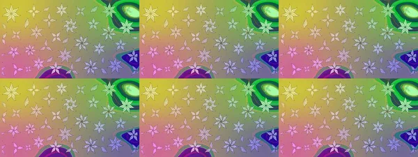 Raster deseni. Suluboya etkisi. Organik elementler. Botanik çizim deseni.