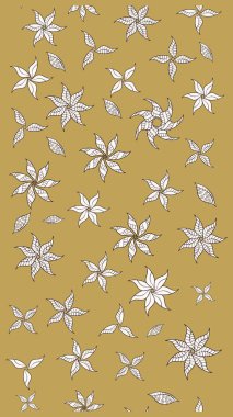 Çiçek arkaplanlı soyut zarafet eskiz deseni. Raster Güzel kumaş deseni.