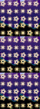 El çizimi çiçek çizimi deseni (fayans). Şirin çiçekli, desenli, mor renkli bir eskiz deseni. Tekstil için suluboya çizim deseni.