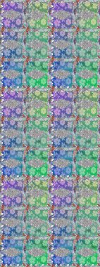 Şirin çiçekli kusursuz desen ve nötr renklerde yapraklar, suluboya çiçekli desen, duvar kağıdı, kart veya kumaş için fayanslı. Raster illüstrasyonu.