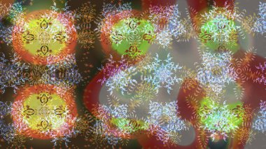 Sihirli kahverengi, gri ve nötr tatil soyut arka plan yıldız ve düşen kar taneleri. Noel kahverengisi, gri ve nötr. Raster illüstrasyonu.