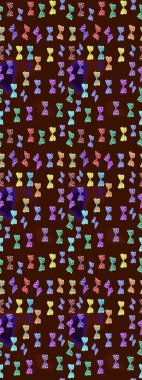 Watercolor Style 'da uçan kelebeklerle eskiz kalıbı. Doğadaki güzellik. Kahverengi ve nötr renkler üzerine bir resim. Kumaş, Tekstil, Baskı ve Davetiye için arka plan. Raster illüstrasyonu.