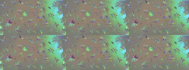 Çiçekler suluboya eskiz deseni. Raster Stili kumaş deseni.