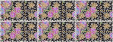 Raster altın pürüzsüz desen. Arkaplan, kumaş, altın duvar kağıdı. Düz elle çizilmiş klasik koleksiyon. Altın desenli gri ve nötr renkler ve altın elementler.