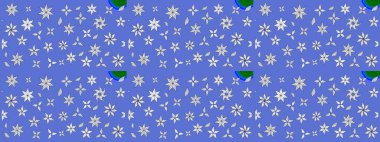 Çiçekli karalama şeklinde Raster çiçek deseni. Mavi ve beyaz renkte çiçekler. Nazikçe, güzel çiçek arkaplanı..