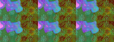 Küçük yeşil ve kahverengi çiçekli oldukça eski bir besin torbası deseni. Tekstil, kumaş, kapaklar, duvar kağıtları, baskı, naylon, koleksiyon defteri, örgü, dekupaj için güzel bir eskiz. Millefleurlar.