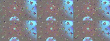 Moda baskıları için zarif bir şablon. Parlak renkli çiçekleri ve gri renkli yaprakları olan harika bir çiçek deseni. Modern çiçek arkaplanı. Halk stili.