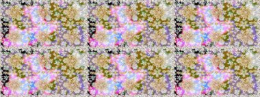 Çizgi sanatı tasarım şablonu için kusursuz sınır. Doğu tarzı element. Altın desenli çiçek dekoru. Davetiyeler, kartlar, web sayfası için Raster illüstrasyon. Tarafsız renklerde altın element.