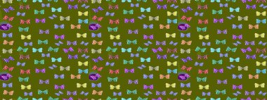 Çocuk kelebek çizim kalıbı. Çocuk için Raster Moda Kelebekleri duvar kağıdı. Yeşil ve nötr arka planda güzel renkli kelebekler.