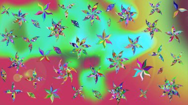 Yeşil ve pembe renklerde. Raster illüstrasyonu. Anti-stres için Raster soyut şablon sayfası.