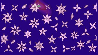 Çiçekli karalama şeklinde Raster çiçek deseni. Mavi renkli çiçekler. Nazik, narin çiçek arkaplanı.