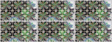 Küçük çiçekteki sevimli çiçek deseni. Gri renkte yaz çiçekleri. Raster deseni. Raster illüstrasyonu.