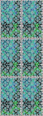 Güzel kumaş deseni. Raster suluboya deseni, narin çiçekler, mavi çiçekler, tebrik kartı şablonu..