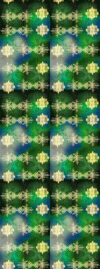 Soyut kış yeşili, mavi ve gri süs. Renkli arka planda izole tatlı kar taneleri. Güzel kar tanesi. Yuvarlak raster kar tanesi. Raster illüstrasyonu.