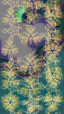 Basit bir kar tanesi. Kışın sembolü, mutlu noeller, mutlu yeni yıl kutlaması Raster illüstrasyonu. Mavi, gri ve yeşil renklerde şirin kar taneleri. Soyut duvar kağıdı, ambalaj dekorasyonu.