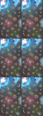 Doodle çiçekler ve dalları, otlar ve çiçekler. Elle çizilmiş. Raster resim. Güzel kumaş deseni.