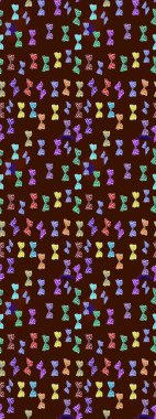 Raster çiçek desenli kelebek deseni. Kağıt, kumaş ve ambalaj için uygun. Kahverengi ve nötr renklerle çizim.