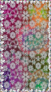 Raster. Colour Spring Theme seamless pattern Background. Flat Flower Elements Design.