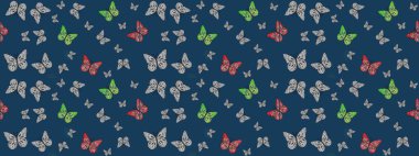 Doğa kelebeğinin yüksek kalitesi. Su rengi filtreleme efektiyle mavi ve gri üzerine resimler. Raster illüstrasyonu. Klasik tarzda..