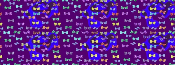 Kelebek. Mor ve mavi arka planda izole edilmiş web tasarımı için renk çizgisi raster seti. Çizim.