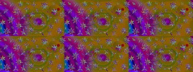 Doğum günü kartı ya da düğün davetiyesi. Kahverengi ve mor renklerde. Suluboya çiçek buketi. Raster illüstrasyonu. Çiçek arkaplan. Çiçekli tebrik kartı.