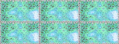 Soyut, pürüzsüz bir arkaplan. Mavi ve nötr renkler üzerine bir resim. Raster. Kelebek deseni. Moda Kumaşı Tasarımı.