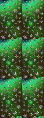 Raster. Zarif, parlak ve eskiz yeşil ve gri çiçek desenli tasarım. Sabıka baskıları, bebek kıyafetleri, duvar kâğıtları, paket kutuları vb..