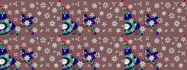 Kahverengi ve nötr papatyalar kahverengi ve nötr renklerde. Kahverengi ve nötr renklerde. Raster illüstrasyonu.