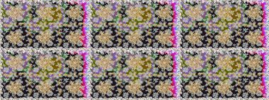 Gri ve nötr renklerde altın desenler ve altın elementler. Süslü raster dekorasyonu. Barok tarzında duvar kağıdı tasarımı için kusursuz damaske deseni arkaplanı.