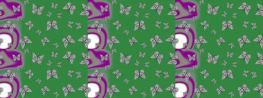 Kelebekli çizim şekli. Erkekler, kızlar, elbiseler, duvar kağıtları için soyut çizim kalıbı. Çizim, karalama, karalama. Sonsuz. Raster illüstrasyonu.