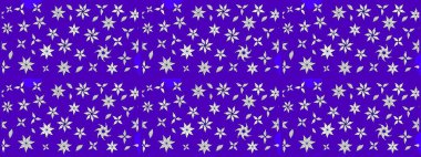 Çiçekli karalama şeklinde Raster çiçek deseni. Mor ve nötr renklerde çiçekler. Nazik, sevimli çiçek arkaplanı..