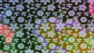 Gri renkli çiçekler. Düz Çiçek Elementleri Tasarımı. Raster Illustrasyon 'daki Çiçek Deseni' nin son moda çizimi. Renkli Yaz Teması çizim şablonu.