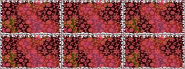 Raster illüstrasyonu. Küçük çiçekteki sevimli çiçek deseni. Güzel kumaş deseni. Güzel karalama çiçekleri olan kusursuz çiçek deseni..