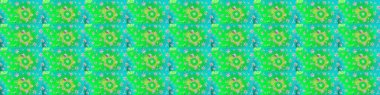 Çiçek yeşili ve mavi çizim deseni. Raster çiçek izi. Klasik taslak çizimi. Raster Yumuşak kumaş deseni.